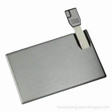 Credit Card USB Flash Drive, 128MB-64GB Capacity